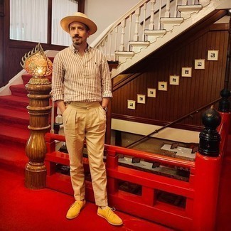 С чем носить желтые туфли дерби