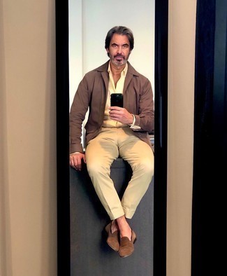 С чем носить желтую классическую рубашку мужчине