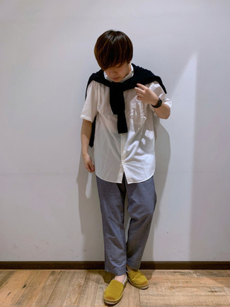 С чем носить желтые эспадрильи мужчине