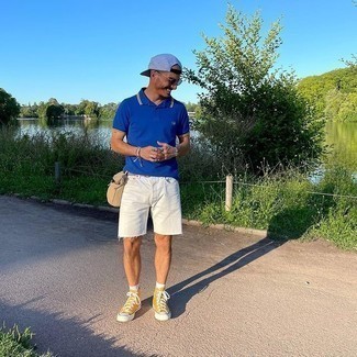 С чем носить желтые высокие кеды мужчине