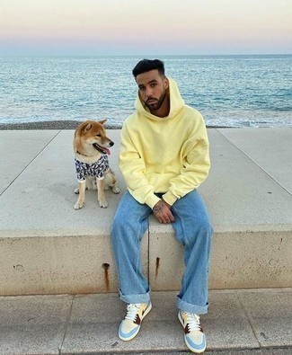 С чем носить желтый худи мужчине