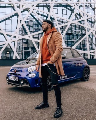 Какие длинные пальто носить с желтым худи