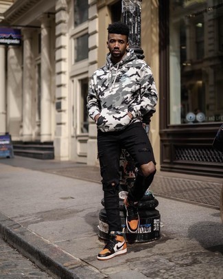 С чем носить желтые кожаные высокие кеды мужчине