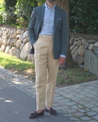 С чем носить желтый нагрудный платок