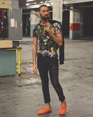 С чем носить желтые замшевые мокасины мужчине