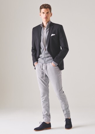 Как носить свитер на молнии с пиджаком мужчине