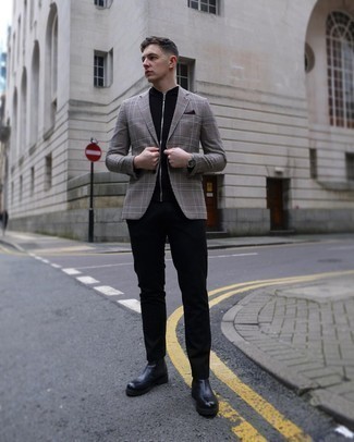 Как носить свитер на молнии с брюками чинос