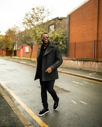 Как носить свитер на молнии с полупальто