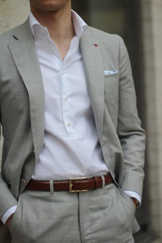 Мужская белая рубашка с длинным рукавом от FIVE CM