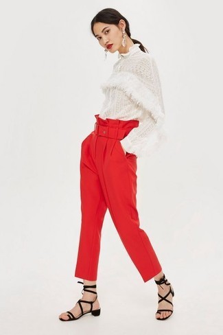 Женские красные брюки-галифе от Moschino Vintage