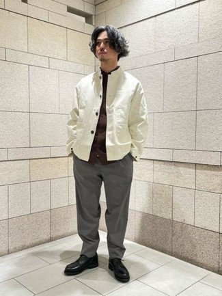 Мужская белая куртка-рубашка от Jil Sander
