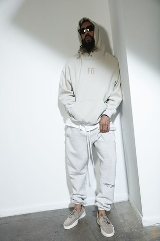Мужской серый спортивный костюм от Philipp Plein