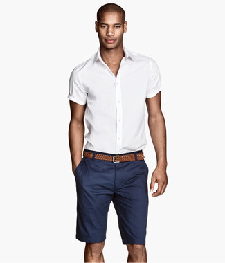 Мужская белая рубашка с коротким рукавом от Burton Menswear London