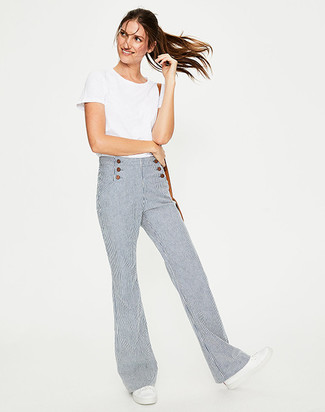 Женская белая футболка с круглым вырезом от Armani Jeans