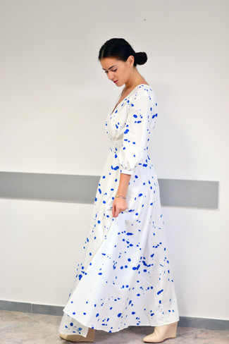 Белое платье с принтом от Kenzo