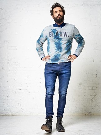 Мужская синяя джинсовая рубашка от Tommy Jeans