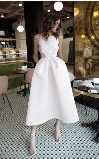 Белое платье-миди от Peter Pilotto