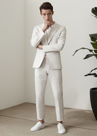 Мужские белые кожаные низкие кеды от Givenchy