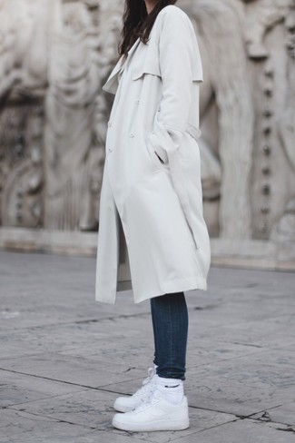 Женские белые кожаные низкие кеды от Chezoliny