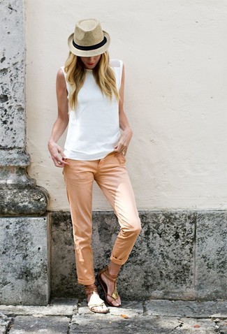 Женские светло-коричневые брюки чинос от Current/Elliott
