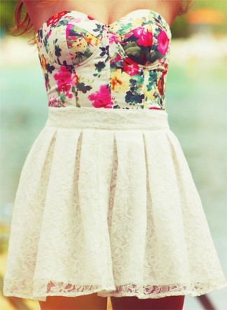 Белая кружевная юбка от Cupcakes And Cashmere