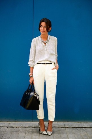 Женские белые классические брюки от Pt01