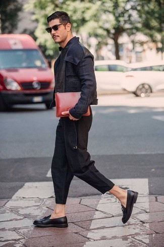 Мужской красный кожаный мужской клатч от Versace