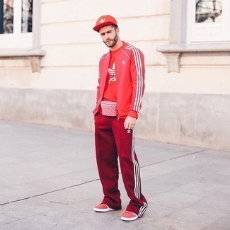 Мужские красные спортивные штаны от Gosha Rubchinskiy