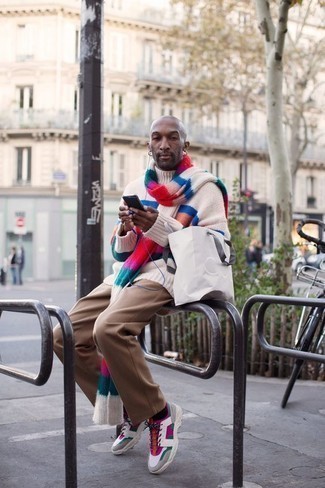 Мужские разноцветные кроссовки от Philippe Model Paris