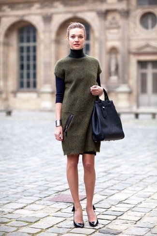 Оливковое платье-свитер от Uma Raquel Davidowicz