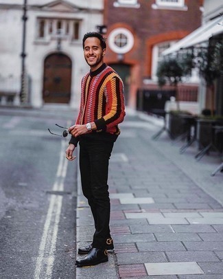 Мужской разноцветный вязаный свитер от Burton Menswear