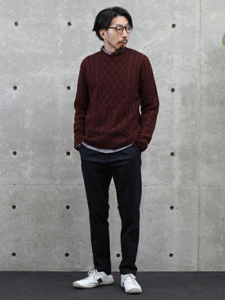 Мужской темно-красный вязаный свитер от Asos