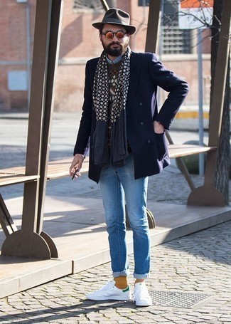 Мужские голубые джинсы от AMI Alexandre Mattiussi