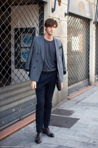 Какие пиджаки носить с темно-коричневыми брогами в 30 лет в деловом стиле: Сочетание пиджака и темно-синих классических брюк поможет создать модный и в то же время изысканный ансамбль. Темно-коричневые броги позволят сделать лук не таким официальным.