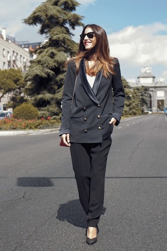 Женский черный двубортный пиджак от Missguided Plus