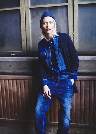 Женская синяя джинсовая куртка от Maison Margiela