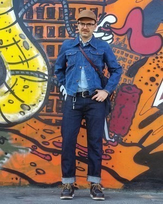Мужская темно-синяя джинсовая куртка от Tom Ford