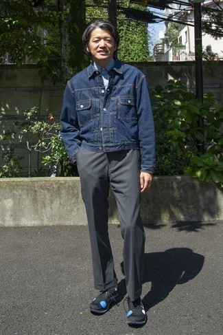Мужская голубая рубашка с коротким рукавом в вертикальную полоску от Costumein