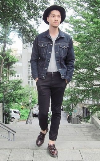 Мужская темно-серая джинсовая куртка от Nudie Jeans