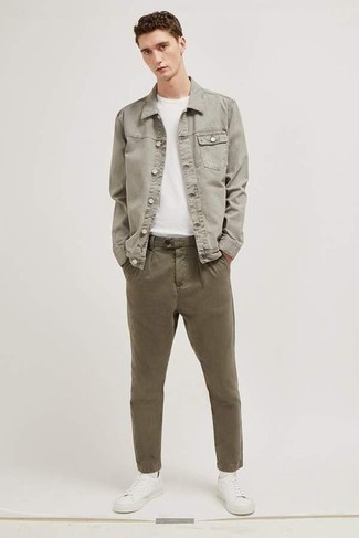 Мужская серая джинсовая куртка от Tom Tailor