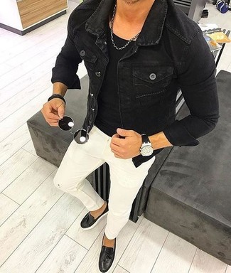 Мужская черная джинсовая куртка от G Star