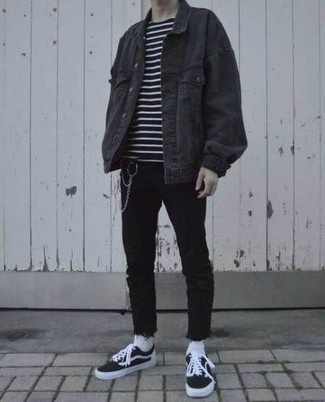 Мужская темно-серая джинсовая куртка от Ksubi