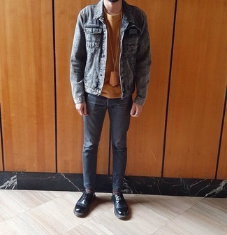 Мужские темно-серые зауженные джинсы от PT TORINO