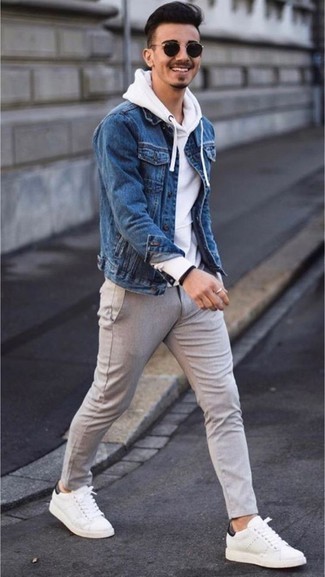 Мужские белые кожаные низкие кеды от adidas