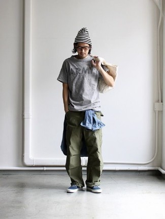 Мужская серая футболка с круглым вырезом с принтом от Calvin Klein Jeans