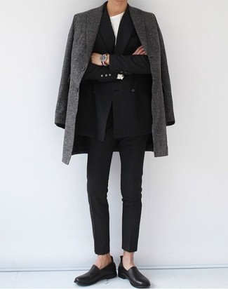 Мужской черный двубортный пиджак от A-Cold-Wall*
