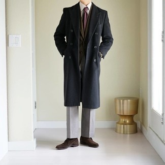 Черное длинное пальто от Jack Wolfskin