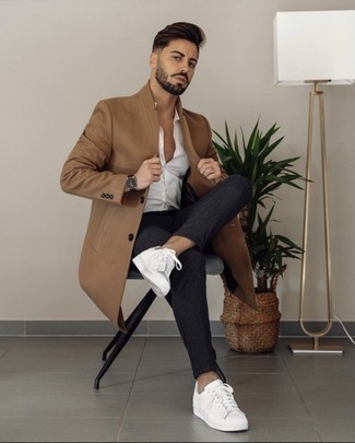 Мужские белые кожаные низкие кеды от Calvin Klein