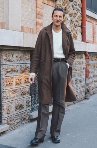 Мужские серые классические брюки от Oliver Spencer