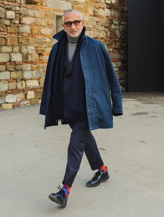 Мужской черный двубортный пиджак от Roberto Collina
